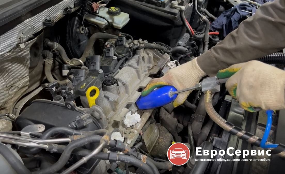 Орехоструйная очистка — фото из автотехцентра «Евросервис»